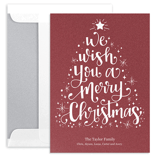 Stunning Robin Personalized Christmas/New Year/Holiday Party Thank You Cards 