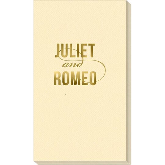 Modern Couple Linen Like Guest Towels
