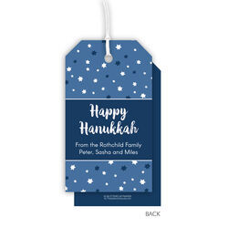 Starry Hanukkah Hanging Gift Tags