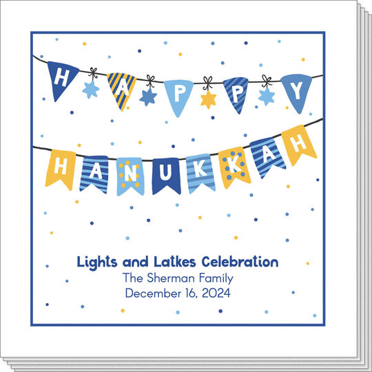 Hanukkah Pennant Napkins