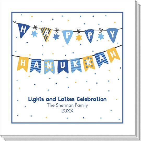 Hanukkah Pennant Napkins
