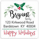 Holly Swag Square Address Labels in a Jar Image 2 of 2