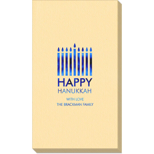 Modern Menorah Linen Like Guest Towels