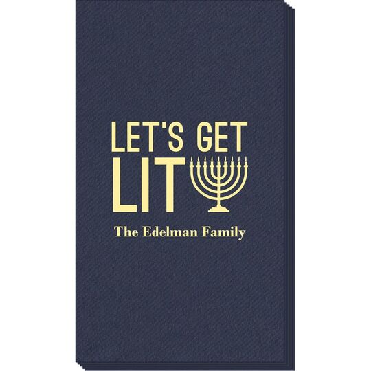 Lets Get Lit Linen Like Guest Towels