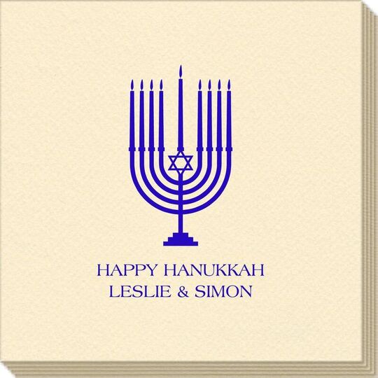 Happy Haunkkah Menorah Linen Like Napkins