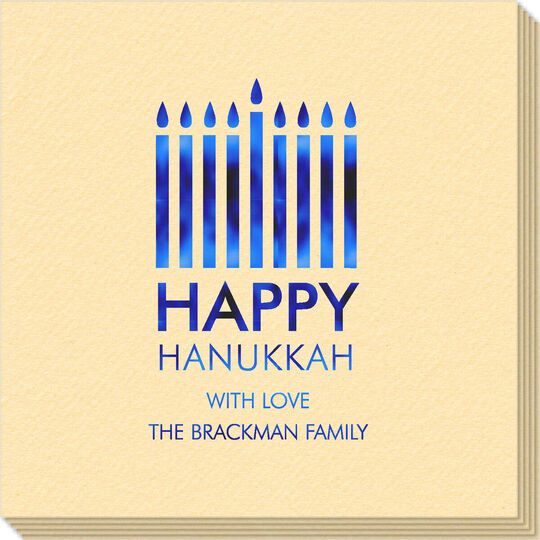 Modern Menorah Linen Like Napkins