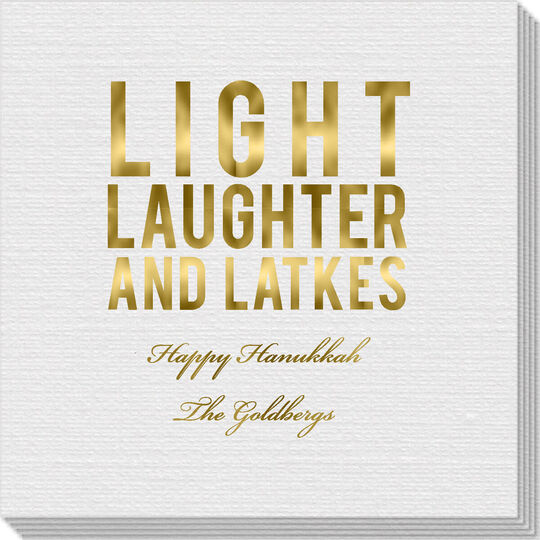 Light Laughter And Latkes Linen Like Napkins