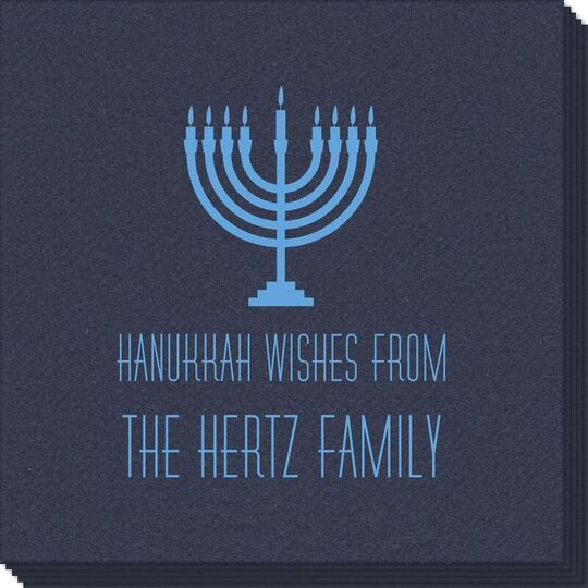 Lights of the Menorah Linen Like Napkins