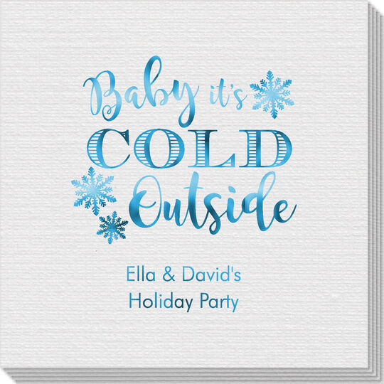 Baby It's Cold Outside Linen Like Napkins