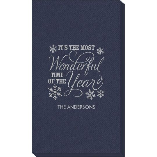 Wonderful Time of the Year Linen Like Guest Towels