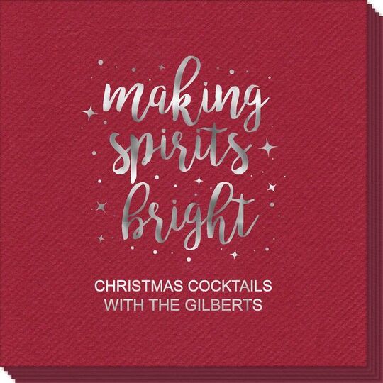 Making Spirits Bright Linen Like Napkins