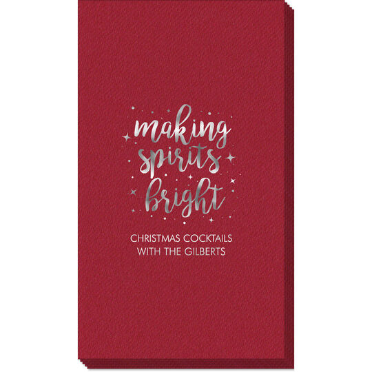 Making Spirits Bright Linen Like Guest Towels