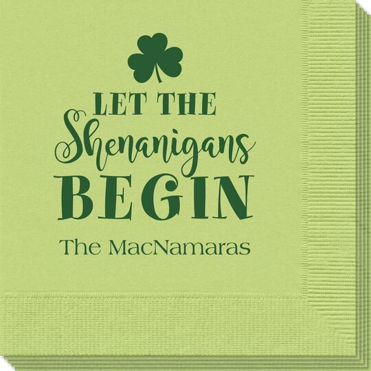 Let The Shenanigans Begin Napkins