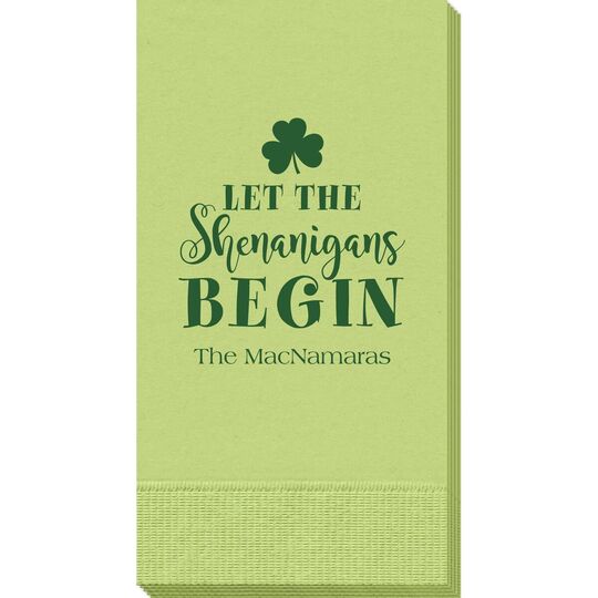 Let The Shenanigans Begin Guest Towels