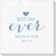 Best Day Ever with Heart Deville Napkins Image 1 of 2