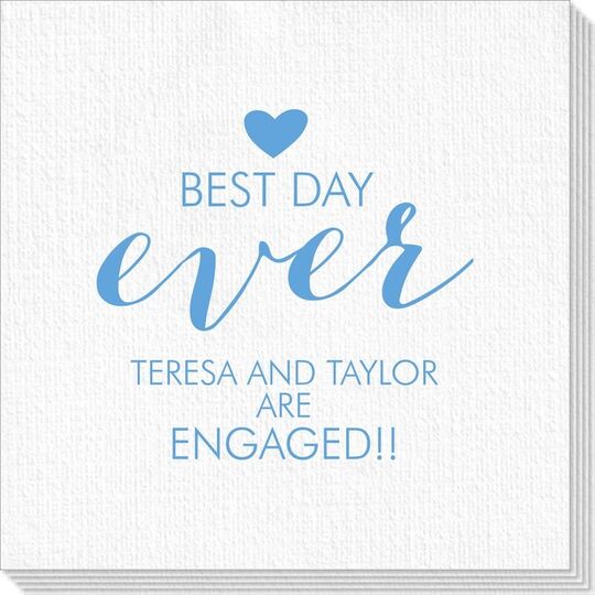 Best Day Ever with Heart Deville Napkins