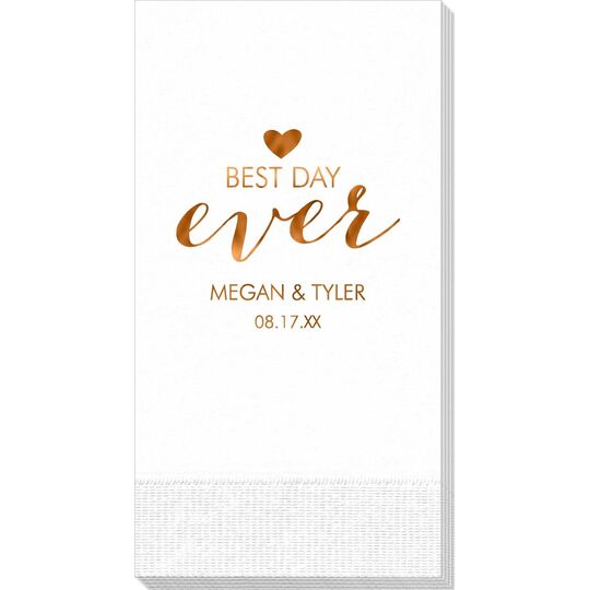 Best Day Ever with Heart Guest Towels