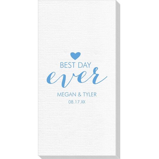 Best Day Ever with Heart Luxury Deville Guest Towels