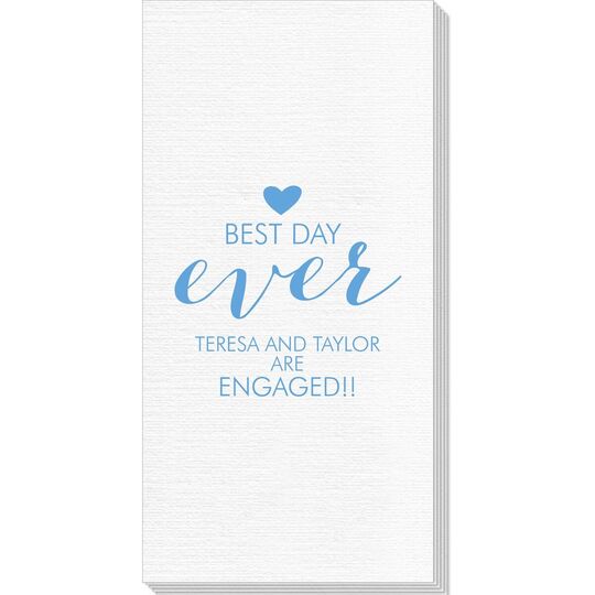 Best Day Ever with Heart Luxury Deville Guest Towels