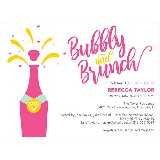 Bubbly and Brunch Invitations