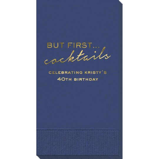 But First Cocktails Guest Towels