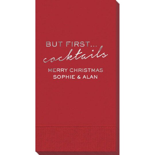 But First Cocktails Guest Towels