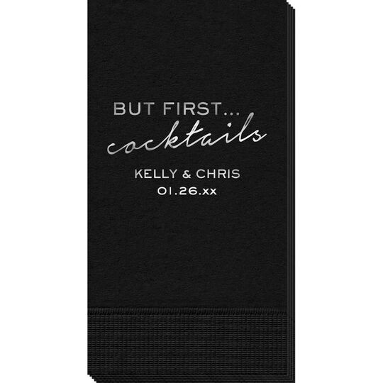 But First Cocktails Guest Towels