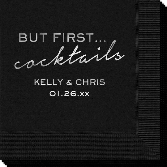 But First Cocktails Napkins