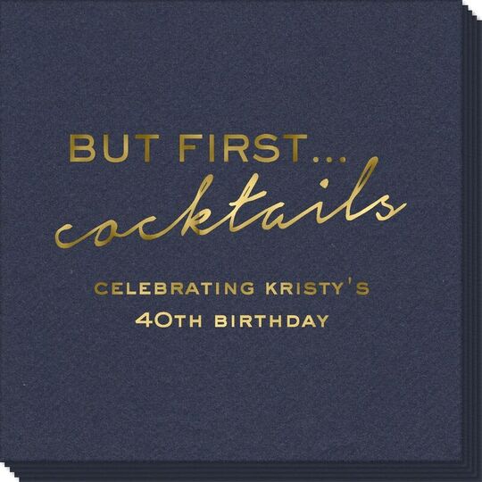 But First Cocktails Linen Like Napkins