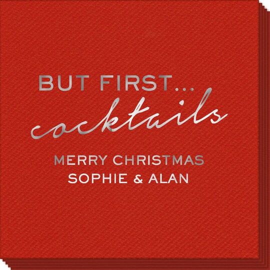 But First Cocktails Linen Like Napkins