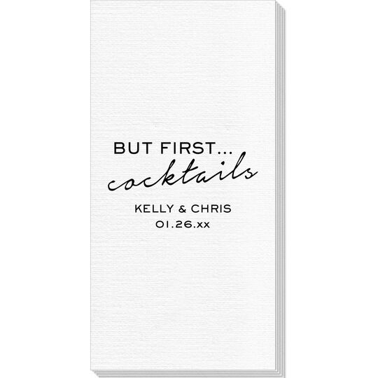 But First Cocktails Deville Guest Towels