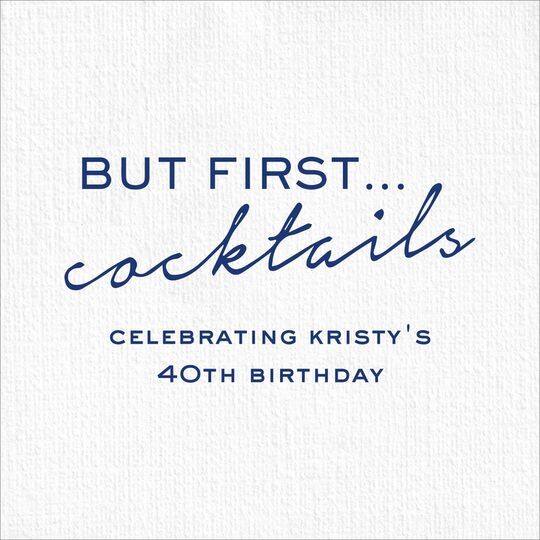 But First Cocktails Deville Napkins