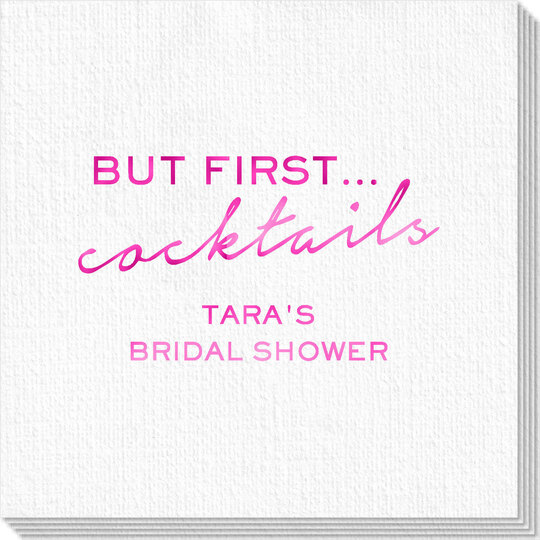 But First Cocktails Deville Napkins