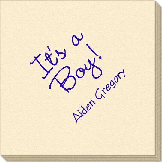 Sweet Baby Boy Linen Like Napkins