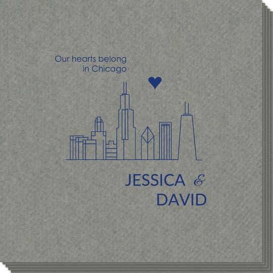 We Love Chicago Linen Like Napkins