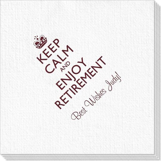 Keep Calm and Enjoy Retirement Deville Napkins