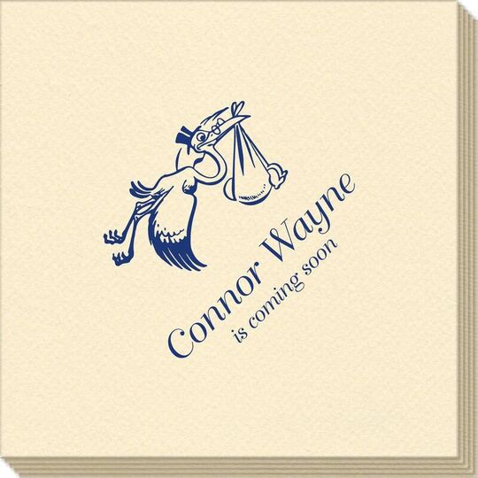 Special Stork Delivery Linen Like Napkins