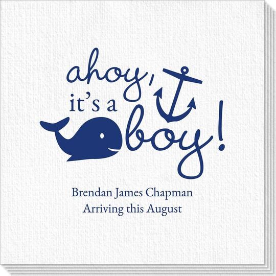 Ahoy It's A Boy Deville Napkins