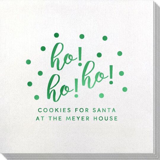 Confetti Dots Ho! Ho! Ho! Bamboo Luxe Napkins