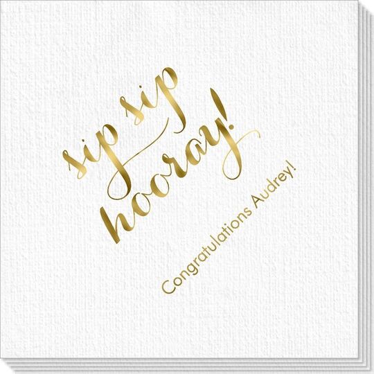 Elegant Sip Sip Hooray Deville Napkins
