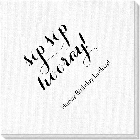 Elegant Sip Sip Hooray Deville Napkins