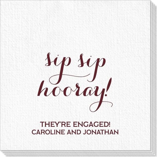 Elegant Sip Sip Hooray Deville Napkins