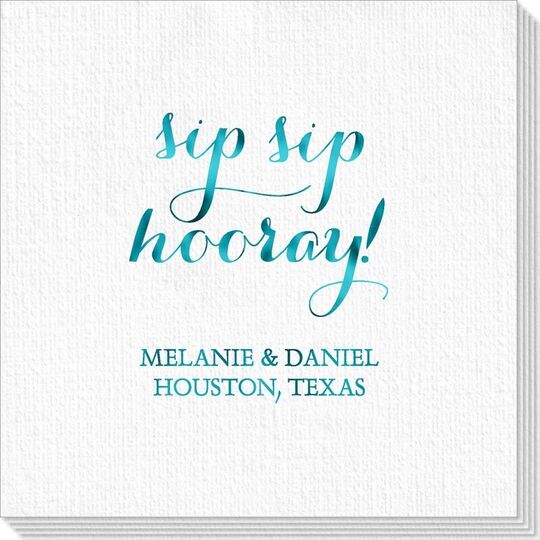 Elegant Sip Sip Hooray Deville Napkins