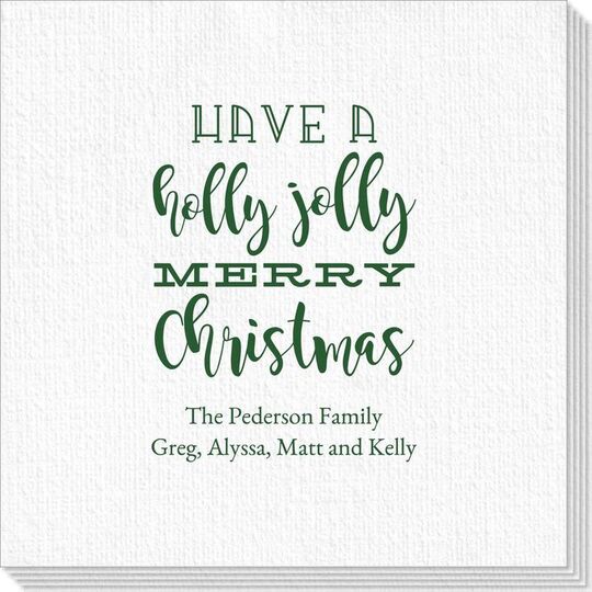 Holly Jolly Christmas Deville Napkins