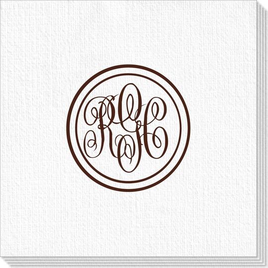 Double Circle Monogram Deville Napkins