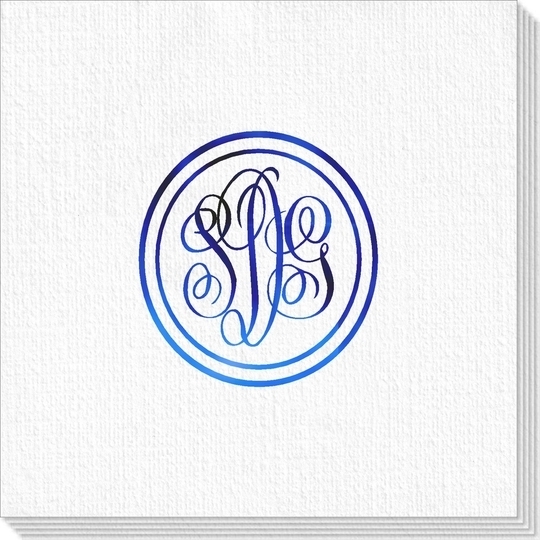 Double Circle Monogram Deville Napkins