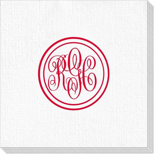 Double Circle Monogram Deville Napkins