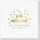 Confetti Dots Just Married Deville Napkins Image 1 of 2