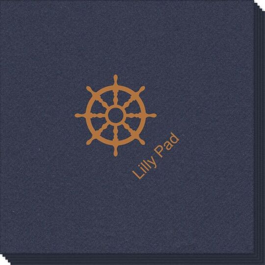 Nautical Wheel Linen Like Napkins