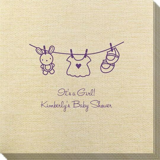 Toy Rabbit Clothesline Bamboo Luxe Napkins